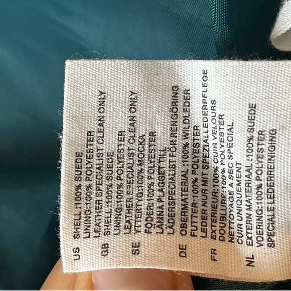 Blue 100% suede mini skirt - Picture 7 of 8